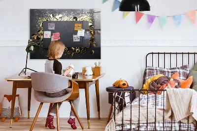 Magnetisk tavla med tillhörande penna och guldkonfetti