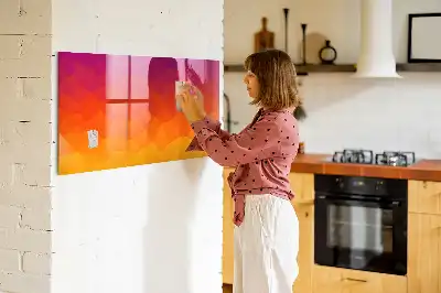 Magnetisk tavla med penna motiv Soluppgång
