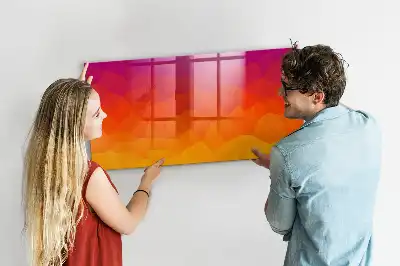 Magnetisk tavla med penna motiv Soluppgång