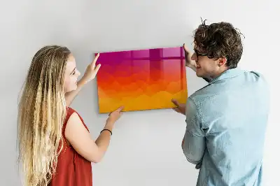 Magnetisk tavla med penna motiv Soluppgång