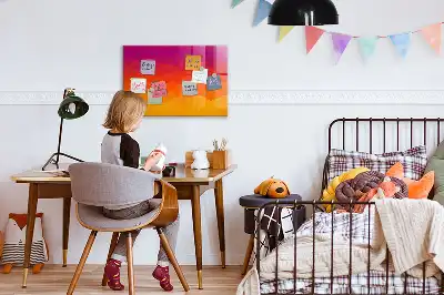 Magnetisk tavla med penna motiv Soluppgång