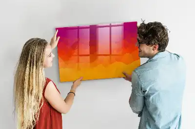 Magnetisk tavla med penna motiv Soluppgång