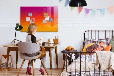 Magnetisk tavla med penna motiv Soluppgång