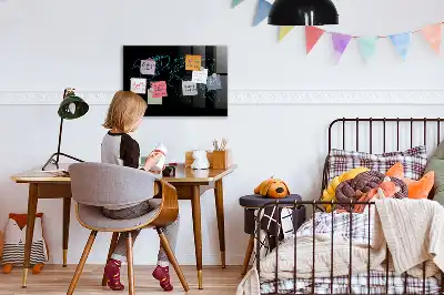Magnetisk rittavla med motiv av världskartans konturer
