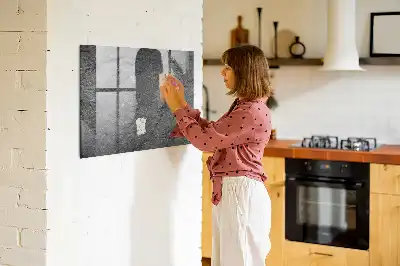 Magnetisk tavla med penna motiv av vulkanisk klippa