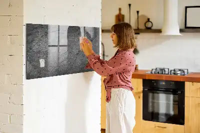 Magnetisk tavla med penna motiv av vulkanisk klippa