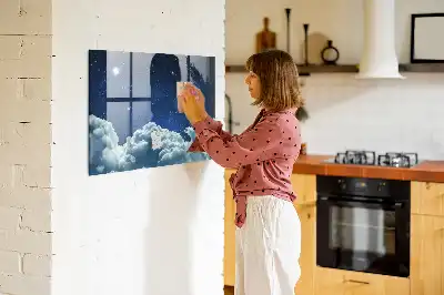Magnetisk tavla med penna motiv Nattstämning