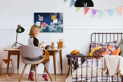 Magnetisk tavla med penna motiv Nattstämning