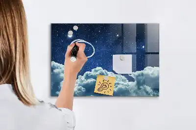 Magnetisk tavla med penna motiv Nattstämning