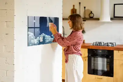 Magnetisk tavla med penna motiv Nattstämning