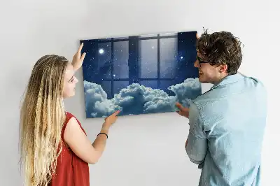 Magnetisk tavla med penna motiv Nattstämning