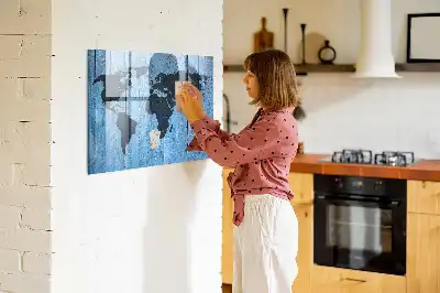 Magnetisk rittavla med världskarta