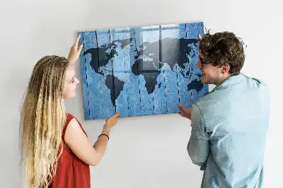 Magnetisk rittavla med världskarta