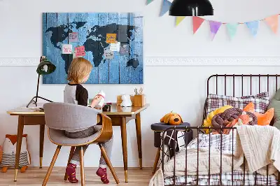 Magnetisk rittavla med världskarta
