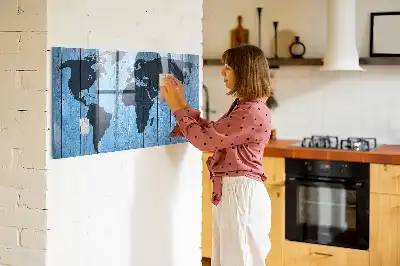 Magnetisk rittavla med världskarta