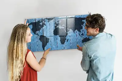 Magnetisk rittavla med världskarta