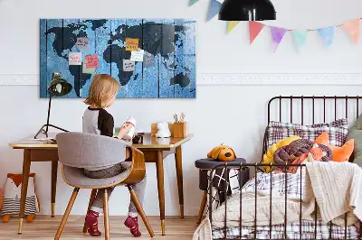 Magnetisk rittavla med världskarta