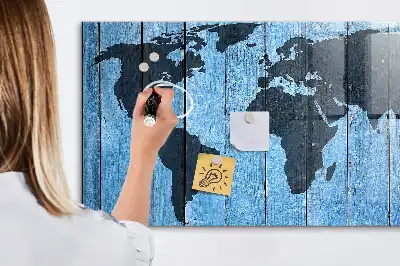 Magnetisk rittavla med världskarta