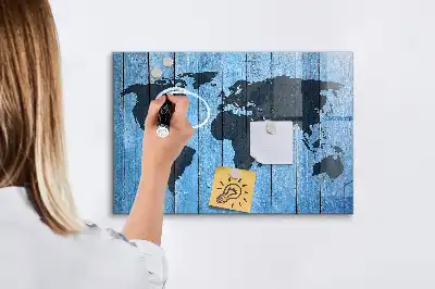 Magnetisk rittavla med världskarta