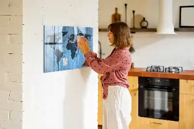 Magnetisk rittavla med världskarta