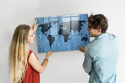Magnetisk rittavla med världskarta