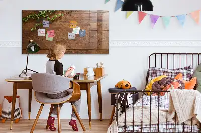 Magnetisk tavla med penna i rustikt trä