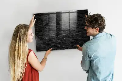 Magnetisk rittavla mörk tegelvägg