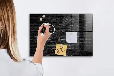 Magnetisk rittavla mörk tegelvägg