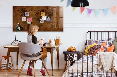 Karta med landsnamn magnetisk tavla inklusive penna