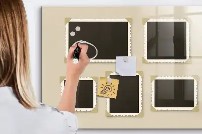 Magnetisk tavla med penna retroramar