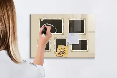 Magnetisk tavla med penna retroramar