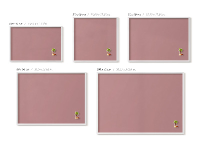 Magnetisk tavla med vit ram Färg pastellrosa