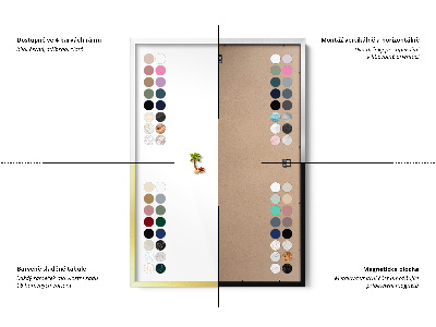 Magnetisk tavla med vit ram Färg pastellviolett