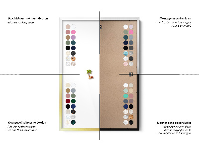 Magnetisk tavla med vit ram Färg pastellviolett