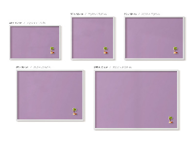 Magnetisk tavla med vit ram Färg pastellviolett