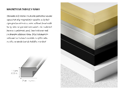 Magnetisk tavla med vit ram Färg puderrosa beige