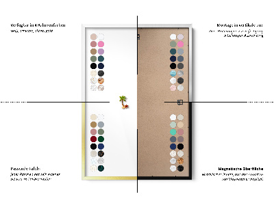 Magnetisk tavla med vit ram Färg puderrosa beige