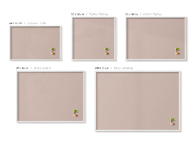 Magnetisk tavla med vit ram Färg puderrosa beige