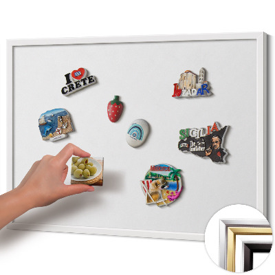 Magnetisk tavla med vit ram Färg vit