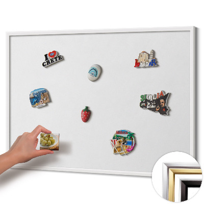 Magnetisk tavla med vit ram Färg vit