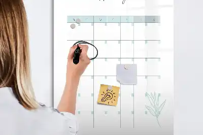 Månadsplanerare magnetisk tavla att rita på