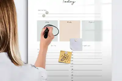 Magnettavla för ritning planerare för idag