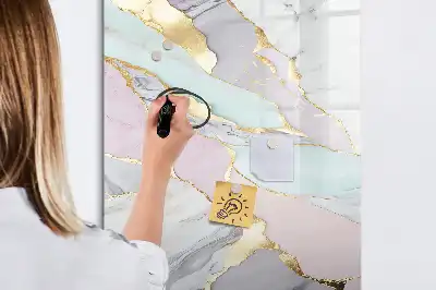 Magnettavla dekorativ marmordesign