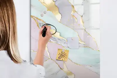 Magnettavla dekorativ marmordesign