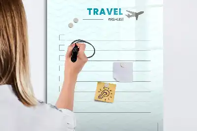 Magnettavla för ritning och reseplanering