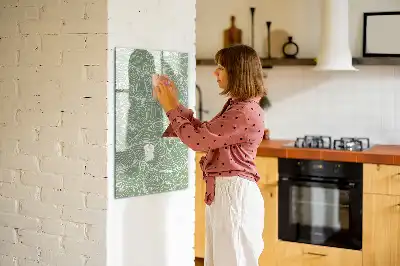 Tavla att skriva på med stort bladmönster