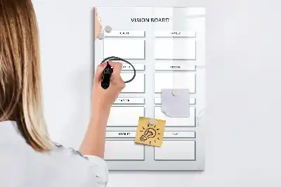 Visionsbräda tavla att skriva på