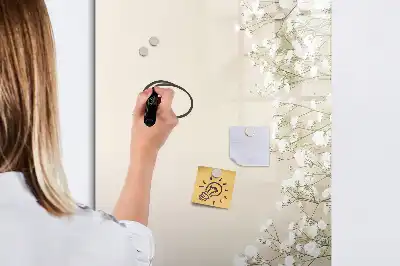 Magnettavla för ritning med motiv av subtila blommor