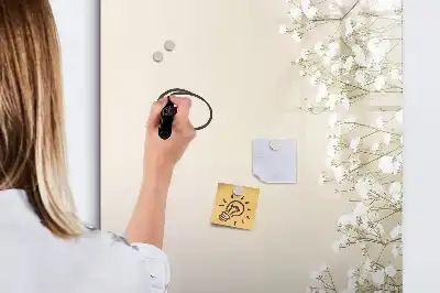 Magnettavla för ritning med motiv av subtila blommor