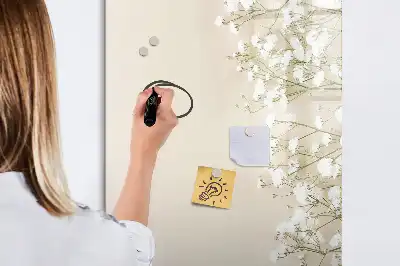 Magnettavla för ritning med motiv av subtila blommor